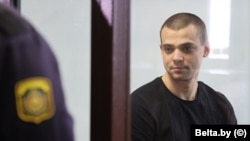 Эдуард Бабарико в суде. 22 мая 2023 года. Фото БелТА