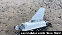 Часть дрона, пересекшего границу Латвии, 18 сентября 2025 года