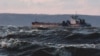 Russia -- Ships in the stormy waters not far from Russian port of Caucasus, 11Nov2007