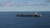 (FILES) The world’s largest aircraft carrier USS Gerald R Ford sails in the North Sea during NATO Neptune Strike 2025 exercise on September 24, 2025.