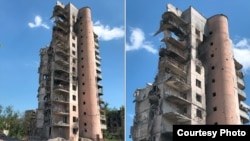 Разрушенные обстрелами дома в Мариуполе